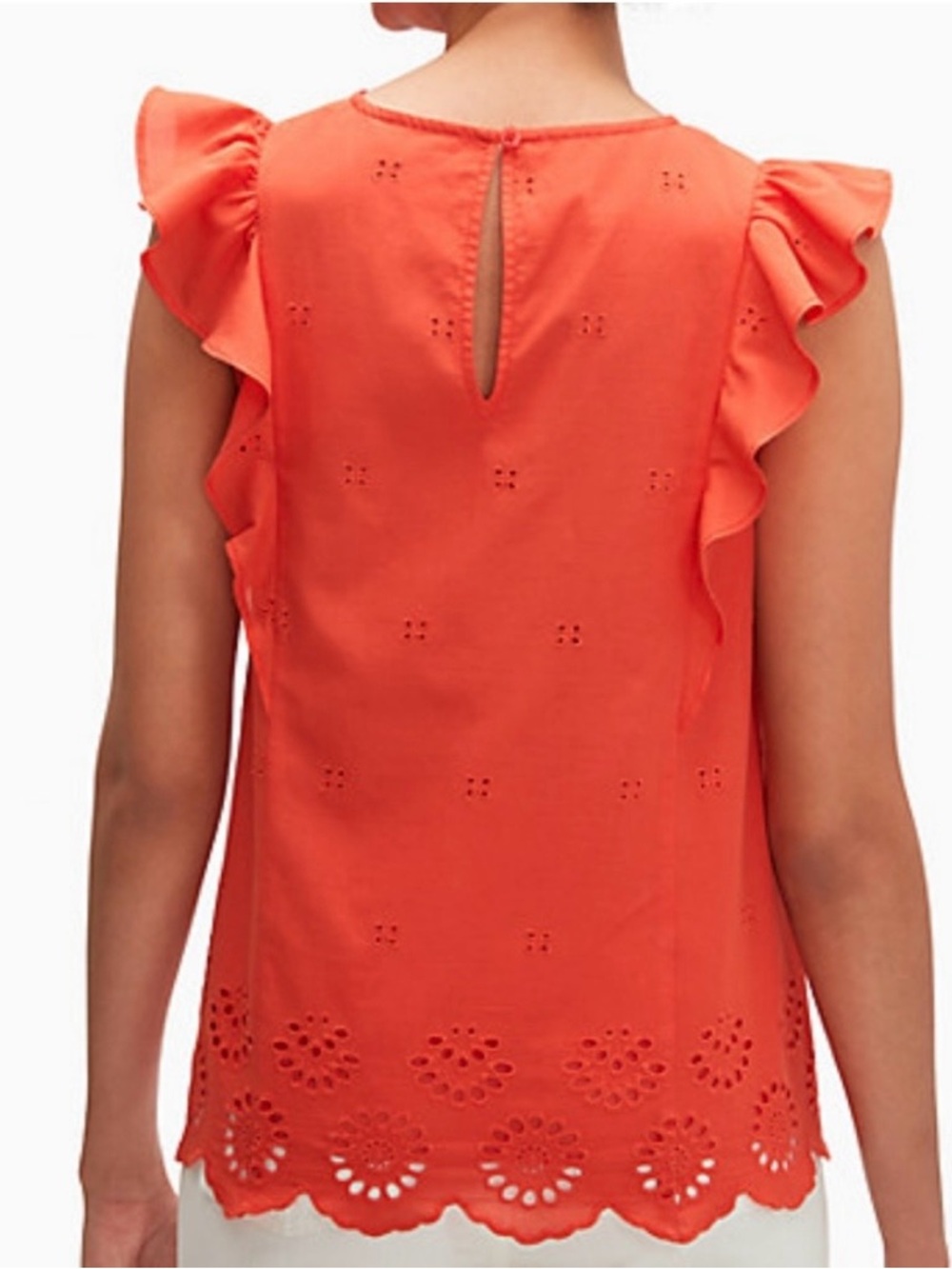 Kate Spade Orange Eyelet
Ruffle Top Blouse , sz : small - Picture 2 of 8